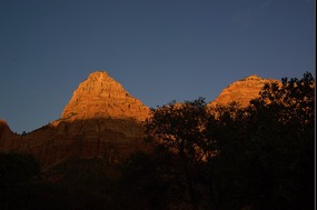 Setting Sun Reflecting on Watchman