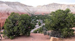 View of Campground--Top of Angel's Palace