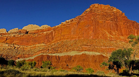Evening Sun along Highway-24-Capitol Reef