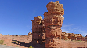 Giant Hoodoos Towering in the Desert