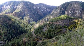 Vista Point View of Oak Creek Canyon Road