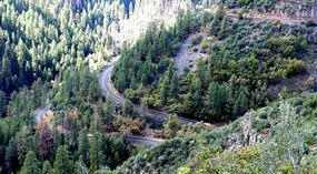 Vista Point View of Oak Creek Canyon Road