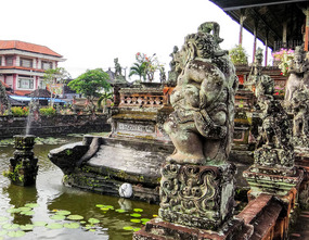 Royal Temple surrounded by a Moat