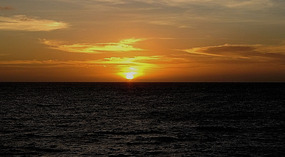 Sun going down on Indian Ocean