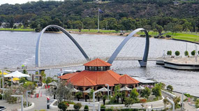 View of Elizabeth Quay from Observation Deck