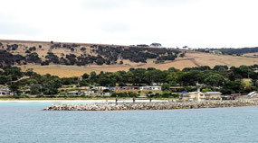 Hog Bay view from Tender to Shore