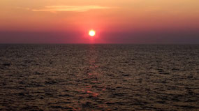 Sunrise over Tasman Sea