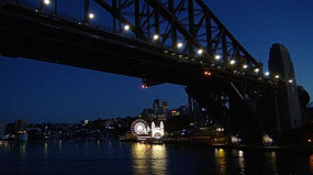 Cruising under Sydney Bridge early am
