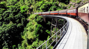 Train Going Over Gorge