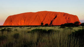 Sunset Turning Uluru Red