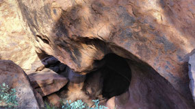 Cave along Kuila Walk--Uluru