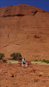 Nice Rest Spot in Walpa Gorge--Kata Tjuta