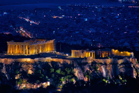 Acropolis Lights at Night