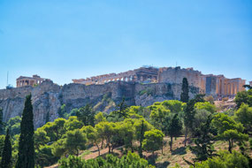 view of Acropolis from Apostolou Street