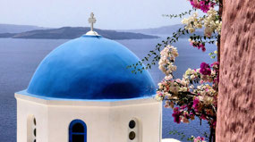 Blue-Domed Church in Oia