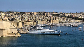 Grand Harbor view from Barrakka Gardens