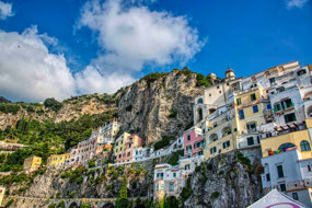 Amalfi Coast view from ship