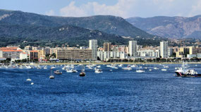 Leaving the port of Ajaccio