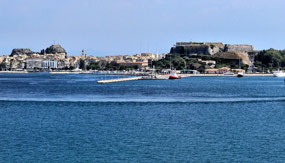 Cruising into Corfu port