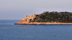 Castle at entrance to Bay of Kotor