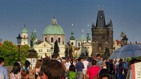 Charles Bridge crowds