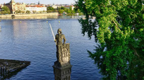 Vltava River Statue by Charles Bridge