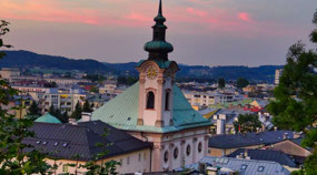 Salzburg sunset view