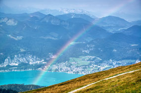 Rainbow on walk down to Cog Train