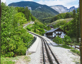 Cog Train through mountains