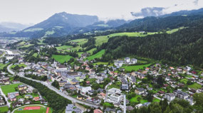 view of Werfen from Bell Tower