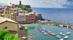high above Vernazza