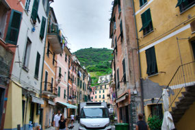 very narrow main street - Vernazza