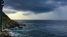 Watching a storm come in from the balcony