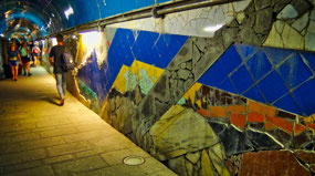 Murals made from tiles