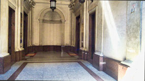 Marble floors of the Entry Hall
