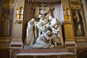 Deposition of the Cross sculpture