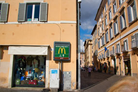 McDonalds everywhere, even Pantheon Sq