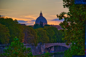 St Peters view from bridge at Sunset