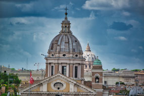 view across Rome from top of Spanish Steps