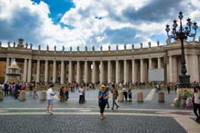 enjoying the Square designed by Bernini