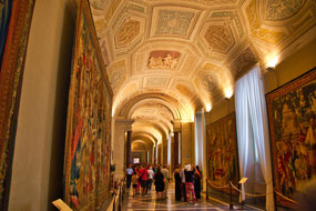 Galleria degli Arazzi lined with Tapestries