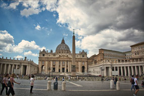 leaving the beautiful St Peters Square