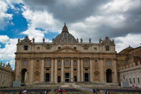 St Peter's Basilica facing the Square