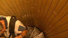 Stairway leading to Cupola-heading down