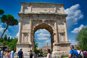 Arch of Titus in Ancient Roman Forum