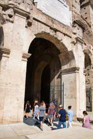 entering Colosseum