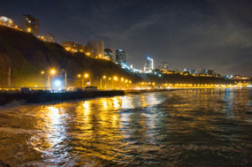 Night Lights along Coast from Rosa Nautica