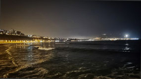 Lights along the entire Bay to the Cross