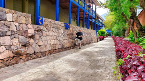 Inca Steps up Building we stayed in