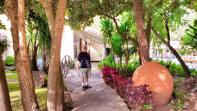 Walkway to Dining Building